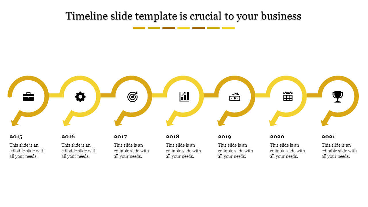 timeline slide template-7-Yellow